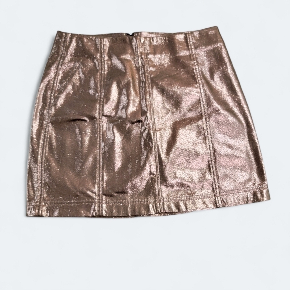 NEW Wild Fable Sparkly Mini Skirt Size 6 Champagne Metallic Holiday